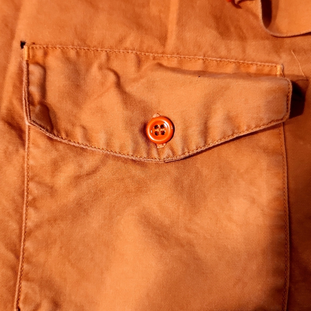 Vintage BLM Firefighter Flame Proofed Safety Shirt Orange Men's Large - Picture 6 of 8